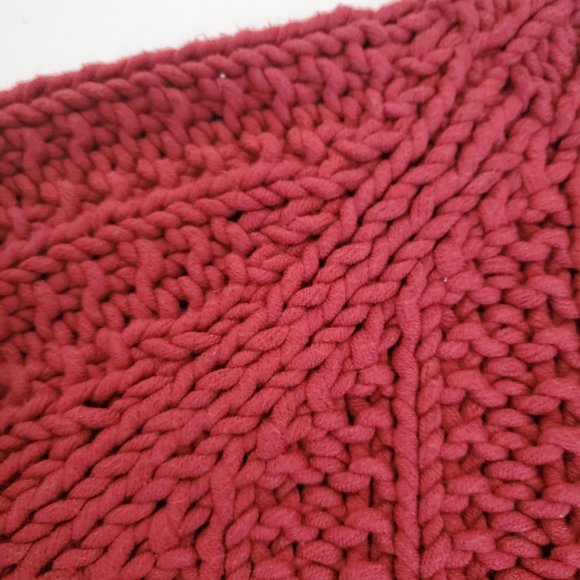 J. Crew Women's Knit By Hand Chunky Trend Knit Pullover Sweater Burgundy Red XS - Picture 5 of 11